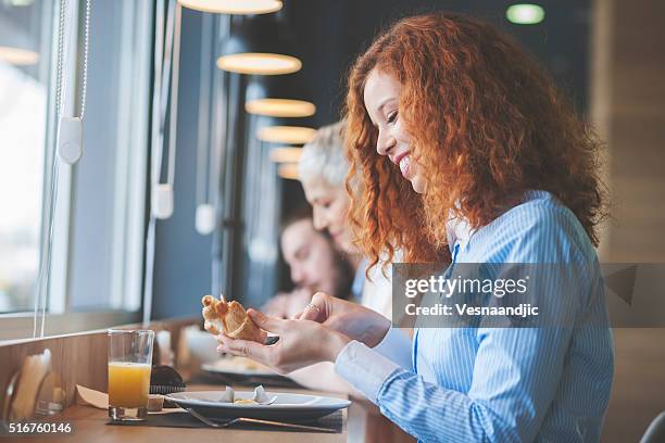 business people at lunch - hotel breakfast bildbanksfoton och bilder