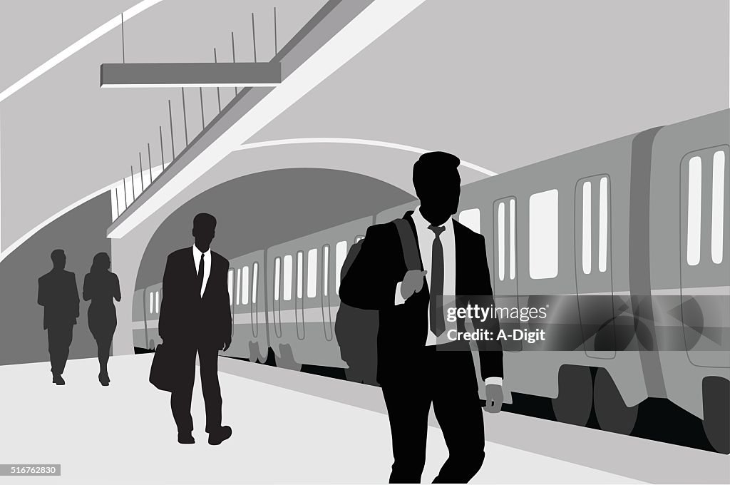 Homem de negócios de metrô