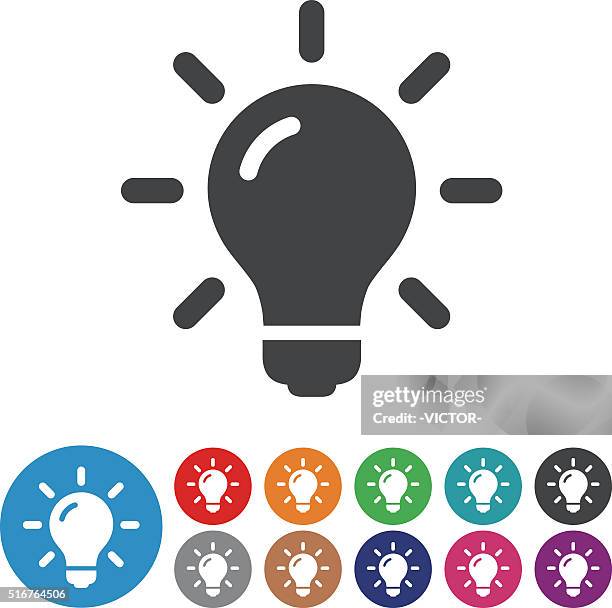 stockillustraties, clipart, cartoons en iconen met light bulb icons - graphic icon series - idea