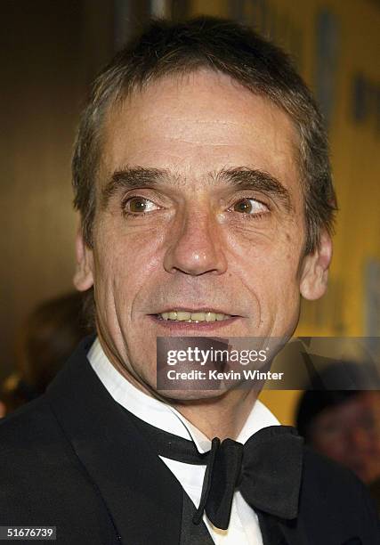 Actor Jeremy Irons arrives at the 13th Annual BAFTA/LA Britannia Awards at the Beverly Hilton Hotel on November 4, 2004 in Beverly Hills, California.