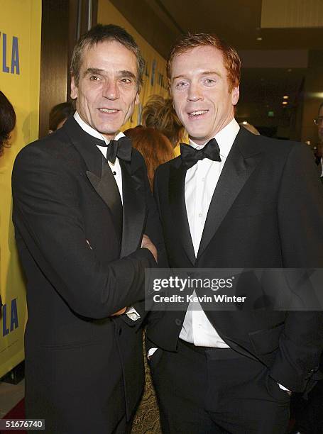 Actors Jeremy Irons and Damian Lewis pose at the 13th Annual BAFTA/LA Britannia Awards at the Beverly Hilton Hotel on November 4, 2004 in Beverly...