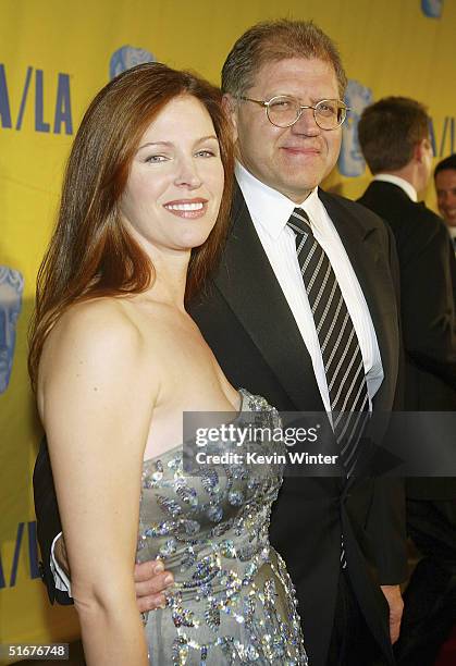 Director Robert Zemeckis and wife Leslie arrive at the 13th Annual BAFTA/LA Britannia Awards at the Beverly Hilton Hotel on November 4, 2004 in...