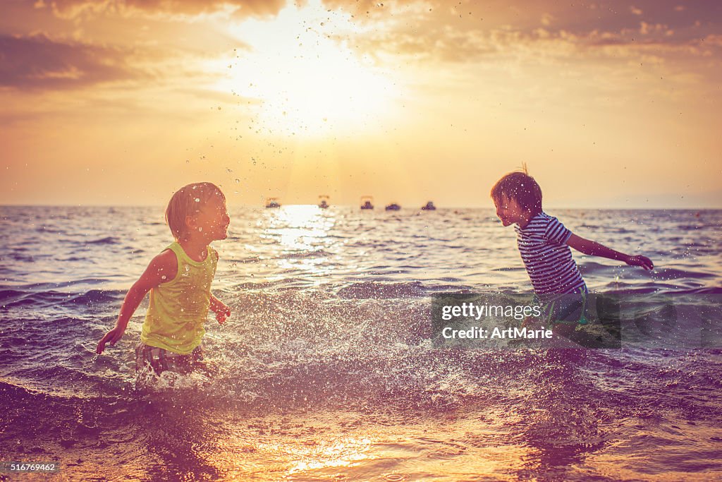 Children on the beach