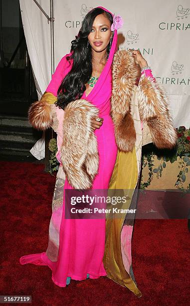 Model Naomi Campbell attends Sean "P. Diddy" Combs 35th Birthday Celebration on November 4 2004 in New York City.