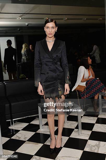 Model Bella Hadid attends Daily Front Row Fashion Los Angeles Awards Private Dinner Hosted By Eva Chow And Carine Roitfeld at Mr Chow on March 20,...