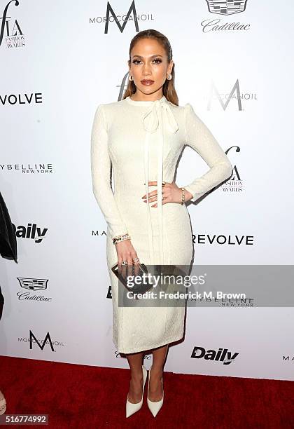 Actress Jennifer Lopez attends the Daily Front Row "Fashion Los Angeles Awards" at Sunset Tower Hotel on March 20, 2016 in West Hollywood, California.