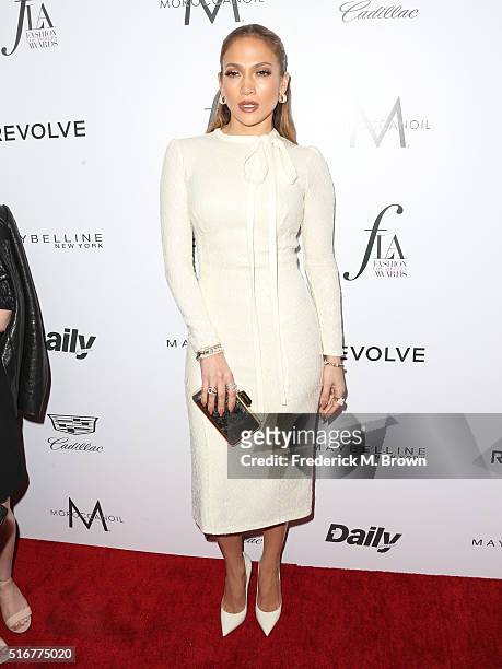 Actress Jennifer Lopez attends the Daily Front Row "Fashion Los Angeles Awards" at Sunset Tower Hotel on March 20, 2016 in West Hollywood, California.