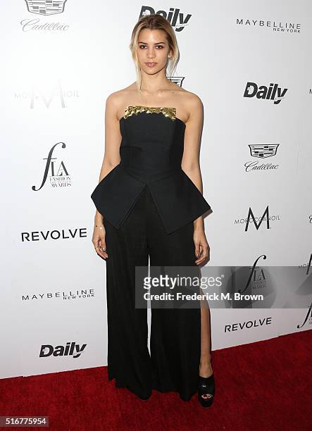 Model Kenya Kinski-Jones attends the Daily Front Row "Fashion Los Angeles Awards" at Sunset Tower Hotel on March 20, 2016 in West Hollywood,...