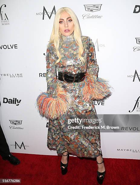 Honoree Lady Gaga attends the Daily Front Row "Fashion Los Angeles Awards" at Sunset Tower Hotel on March 20, 2016 in West Hollywood, California.