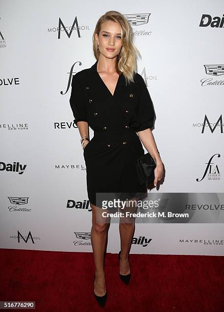 Model Rosie Huntington-Whiteley attends the Daily Front Row "Fashion Los Angeles Awards" at Sunset Tower Hotel on March 20, 2016 in West Hollywood,...