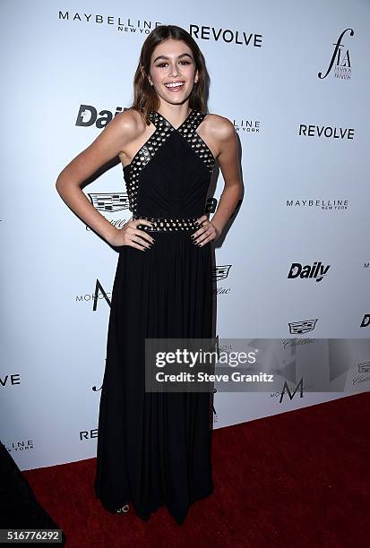 Model Kaia Gerber attends the Daily Front Row "Fashion Los Angeles Awards" at Sunset Tower Hotel on March 20, 2016 in West Hollywood, California.