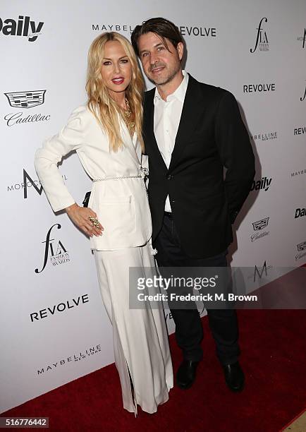 Producer Rodger Berman and designer Rachel Zoe attend the Daily Front Row "Fashion Los Angeles Awards" at Sunset Tower Hotel on March 20, 2016 in...