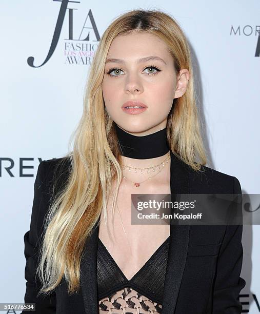 Actress Nicola Peltz arrives at The Daily Front Row "Fashion Los Angeles Awards" 2016 at Sunset Tower Hotel on March 20, 2016 in West Hollywood,...