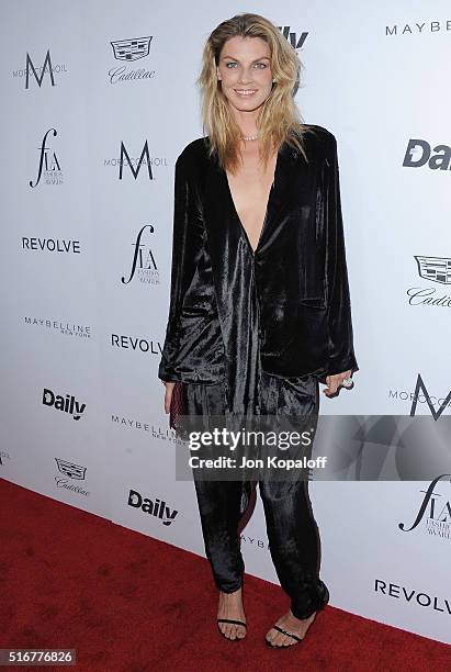 Model Angela Lindvall arrives at The Daily Front Row "Fashion Los Angeles Awards" 2016 at Sunset Tower Hotel on March 20, 2016 in West Hollywood,...