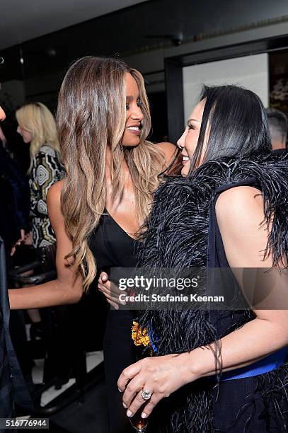 Singer Ciara and Eva Chow attend The Daily Front Row Fashion Los Angeles Awards Private Dinner Hosted By Eva Chow And Carine Roitfeld at Mr Chow on...
