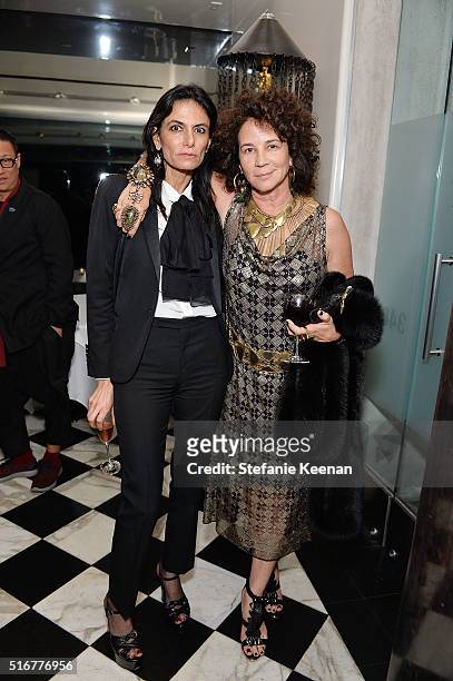 Maryam Malakpour and Lisa Eisner attend The Daily Front Row Fashion Los Angeles Awards Private Dinner Hosted By Eva Chow And Carine Roitfeld at Mr...