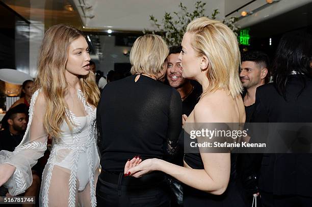 Gigi Hadid and Kate Hudson attend The Daily Front Row Fashion Los Angeles Awards Private Dinner Hosted By Eva Chow And Carine Roitfeld at Mr Chow on...
