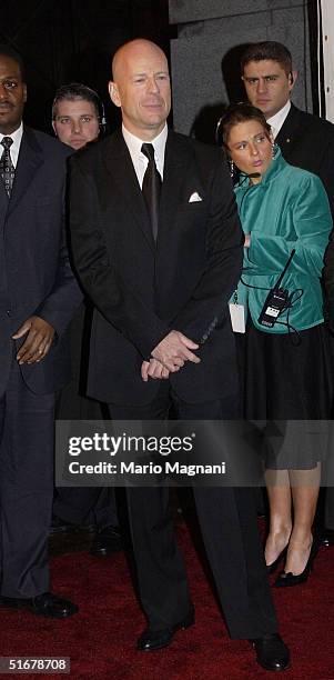 Actor Bruce Willis attends the Sean "P. Diddy" Combs 35th Birthday Celebration on November 4, 2004 in New York City.