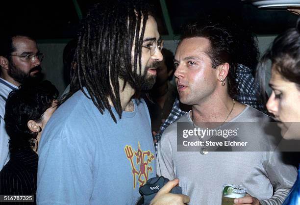 Adam Duritz of Counting Crows and James Hetfield of Metalica, New York, 1996.