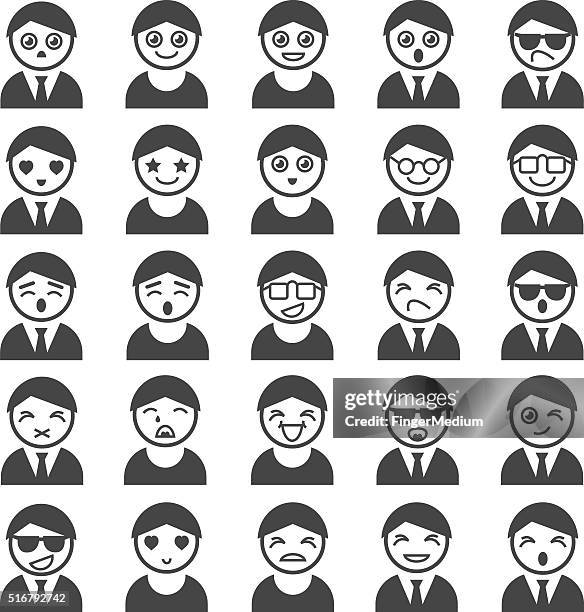 set of user icons - depressed child silhouette stock illustrations