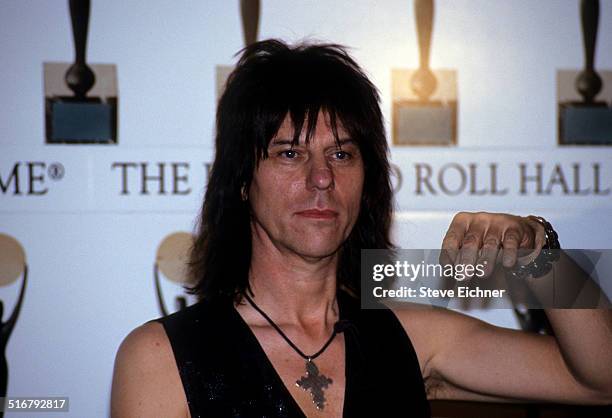 Jeff Beck at the Rock and Roll Hall of Fame at Waldorf Astoria, New York, January 19, 1994.