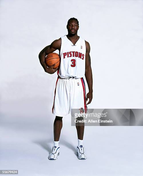 Ben Wallace of the Detroit Pistons poses for a portrait during media day on September 30, 2004 in Auburn Hills, Michigan. NOTE TO USER: User...