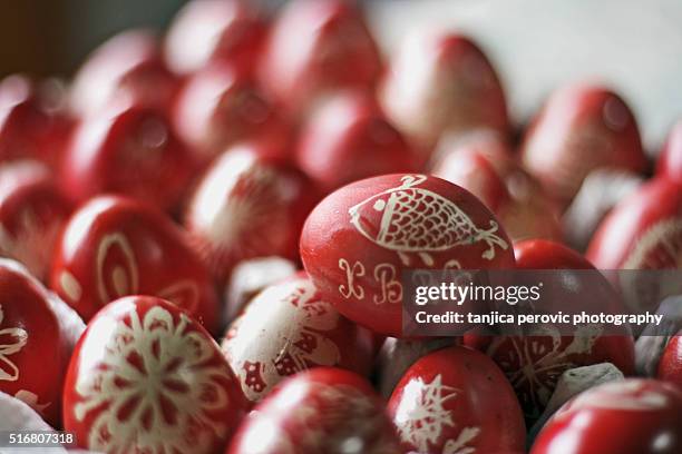 easter eggs - orthodox easter stock-fotos und bilder