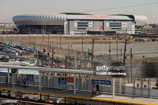 The Red Bull GmbH Arena sits just across the Passaic River from Newark in Harrison, New Jersey, U.S., on Wednesday, March 9, 2016. New Jersey's...