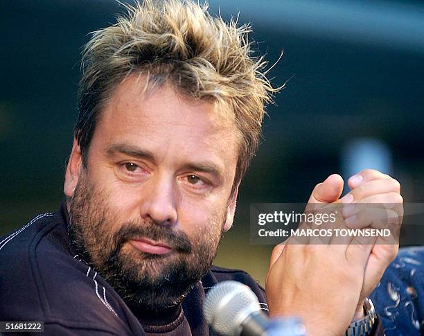 Producer Luc Besson from France talks about one of his productions, La Turbulence des Fluides by director Manon Briand, at the World Film Festival...