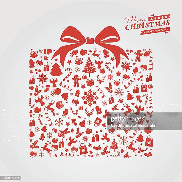 illustrations, cliparts, dessins animés et icônes de rouge boîte de cadeau de noël - bougie de noël