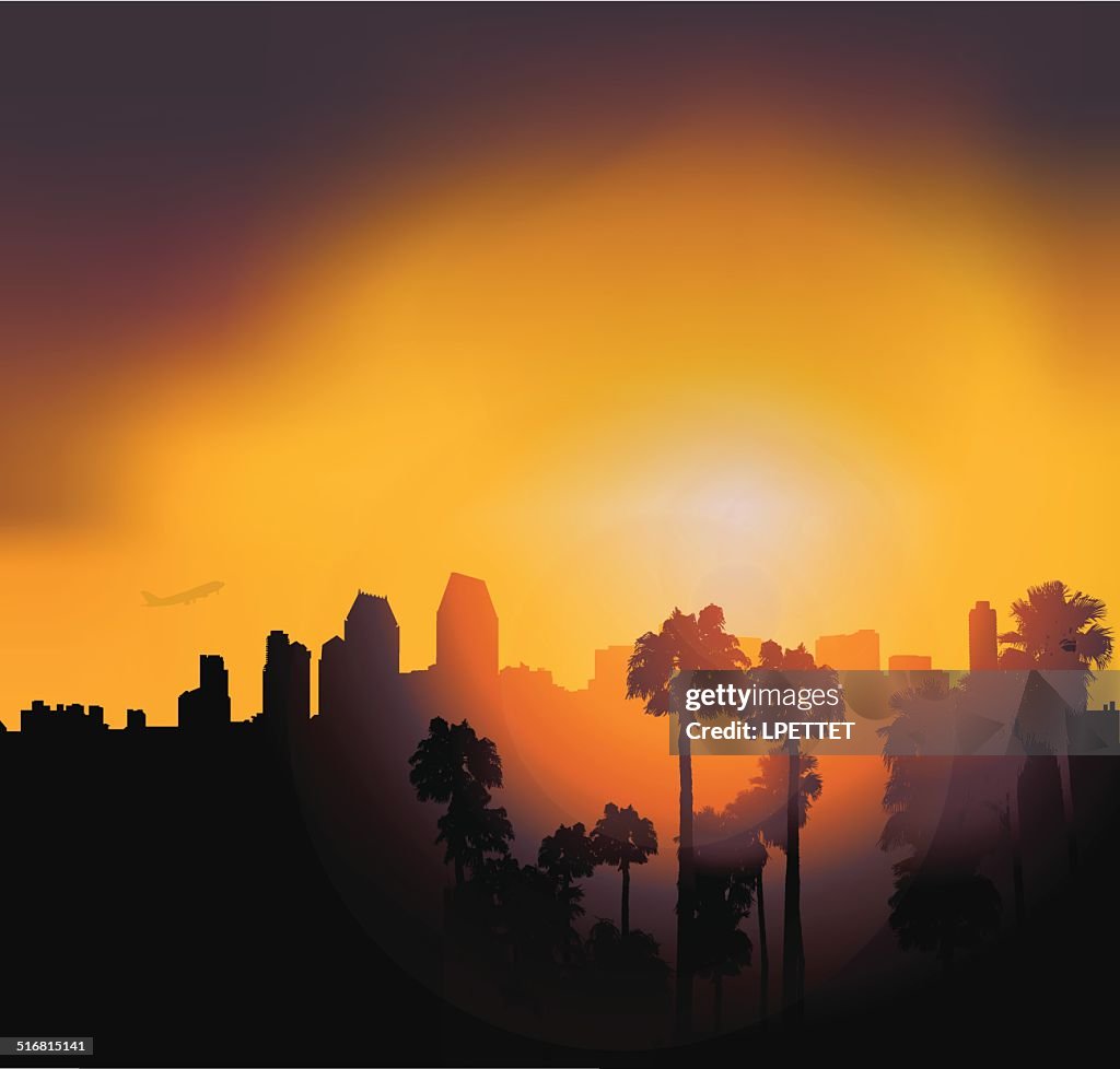 San Diego Skyline - Vector