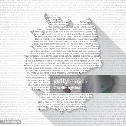 Germany Map on Text Background - Long Shadow Germany Map on Text Background - Long Shadow