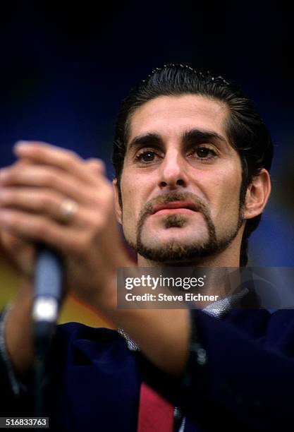 Perry Farrell of Porno for Pyros performs at Woodstock 94, Saugerties, New York, August 13, 1994.