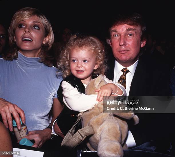 Donald Trump and Marla Maples with daughter Tiffany Trump 1995 in New York City, New York.