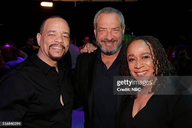 33rd Annual PaleyFest: An Evening with Dick Wolf" -- Pictured: Ice-T, Dick Wolf, Creator and Executive Producer; S. Epatha Merkerson at PaleyFest LA...
