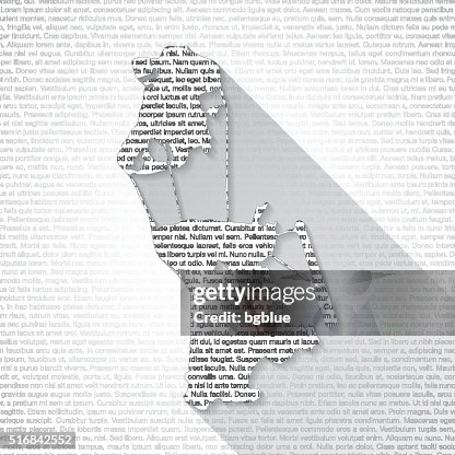 Macau Map on Text Background - Long Shadow Macau Map on Text Background - Long Shadow