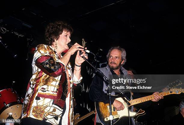 Merle Haggard and Bonnie Haggard perform at Tramps, New York, June 23, 1993.