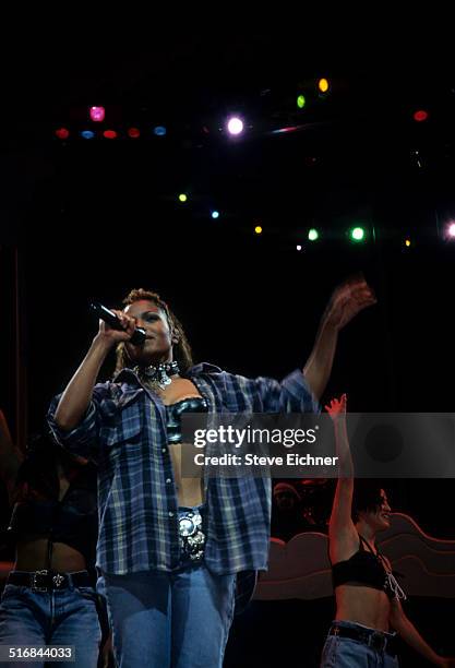 Janet Jackson performs in concert at Madison Square Garden, New York, December 22, 1993.