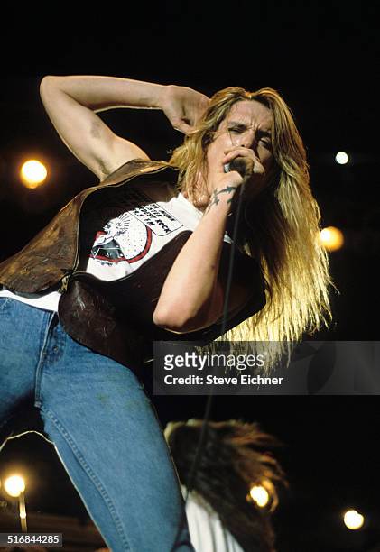 Sabastian Bach of Skid Row performs at Limelight Club, New York, June 1, 1993.