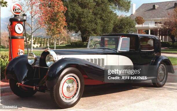 French-made Bugatti Royale Type 41 Binder Coupe de Ville sits on a driveway of its owners General and Mrs. William Lyon of Orange County, California....
