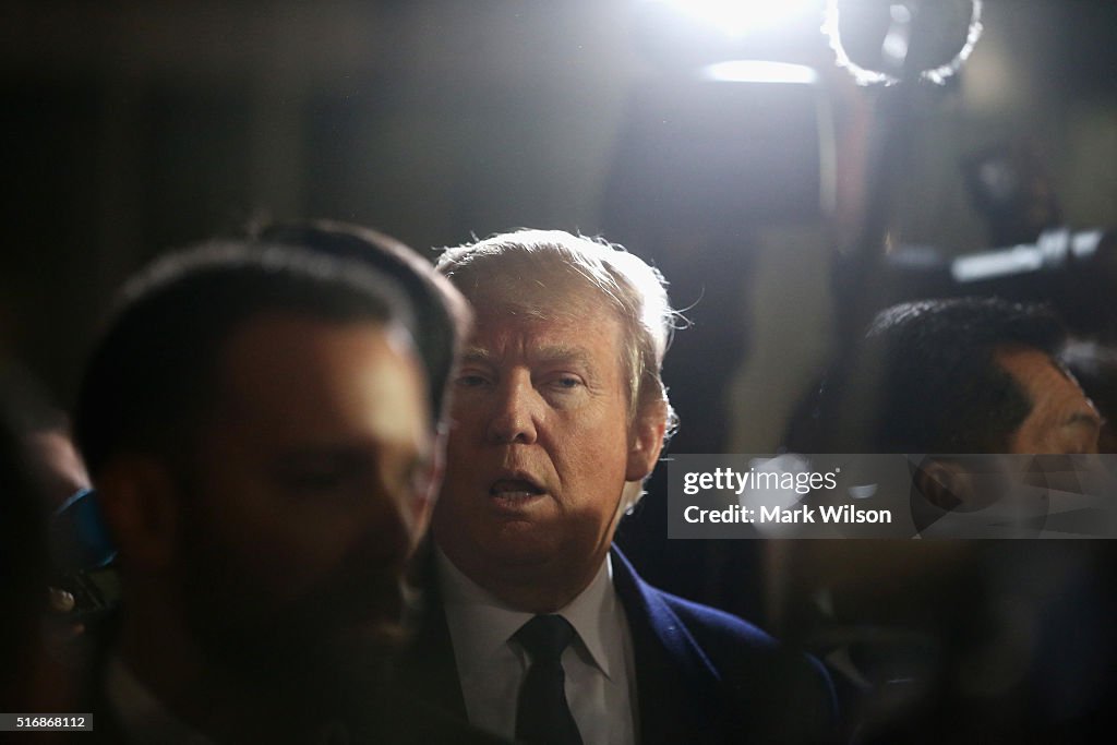 Donald Trump Holds Press Availability At Future Trump Hotel In Washington DC