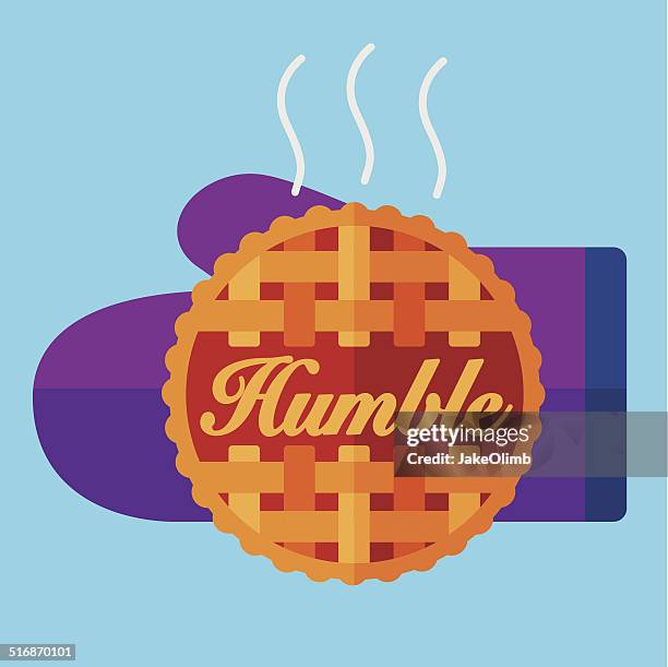 humble pie - humility stock illustrations