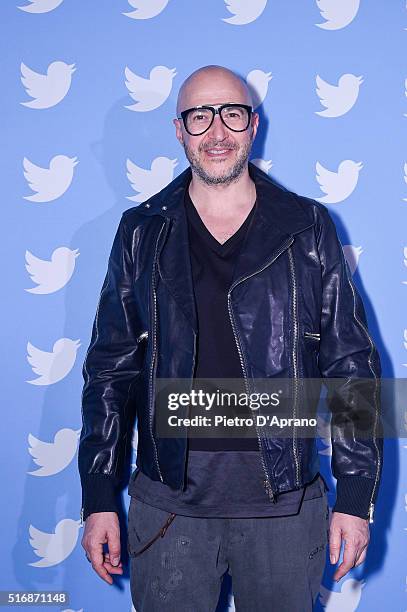 Saturnino Celani attends Twitter's 10th Anniversary party on March 21, 2016 in Milan, Italy.