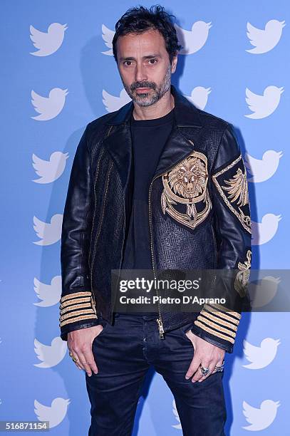 Fabio Novembre attends Twitter's 10th Anniversary party on March 21, 2016 in Milan, Italy.