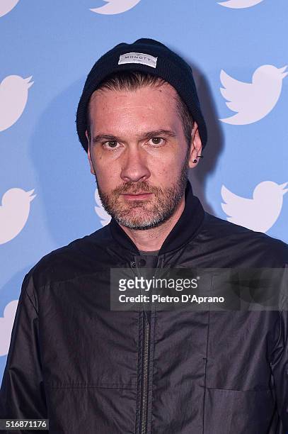 Andro, from Negramaro, attends Twitter's 10th Anniversary party on March 21, 2016 in Milan, Italy.