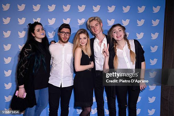 Influencers on Twitter attend Twitter's 10th Anniversary party on March 21, 2016 in Milan, Italy.