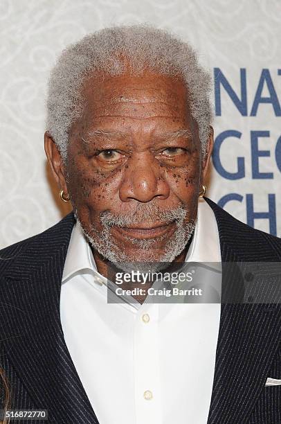 Host and Executive Producer Morgan Freeman attends National Geographic Channels world premiere screening of The Story of God with Morgan Freeman,...