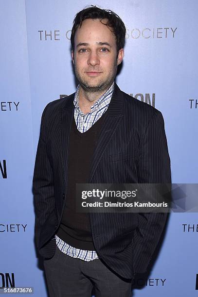 Writer and actor Danny Strong attends a screening of "Demolition" hosted by Fox Searchlight Pictures with the Cinema Society at the SVA Theater on...