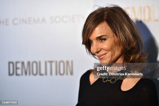 Actress Polly Draper attends a screening of "Demolition" hosted by Fox Searchlight Pictures with the Cinema Society at the SVA Theater on March 21,...