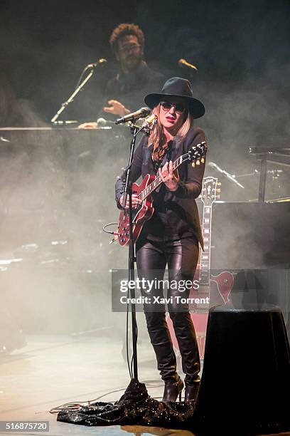 Melody Gardot performs in concert at Auditori de Barcelona during Festival Mil.leni on March 21, 2016 in Barcelona, Spain.